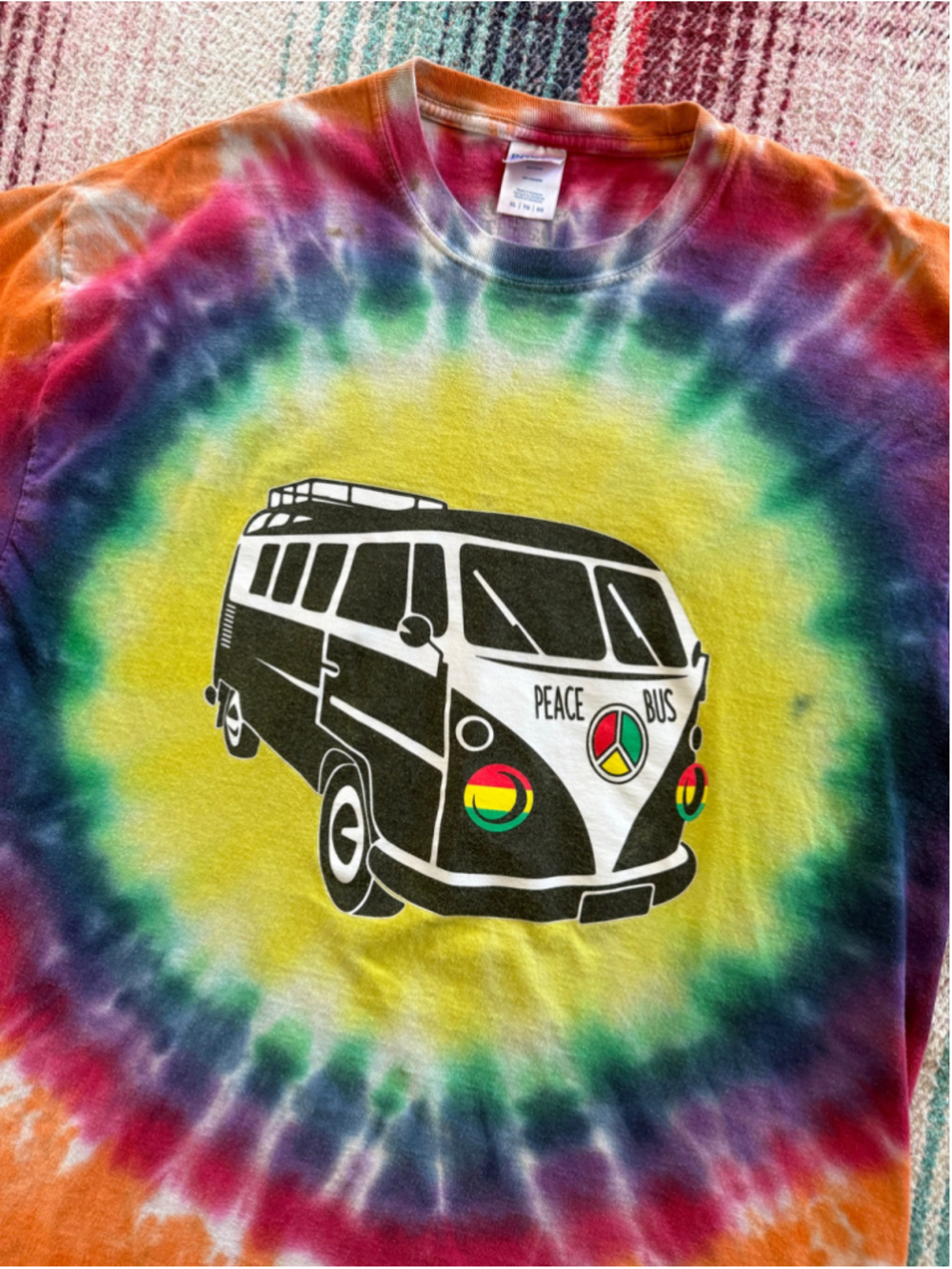 Vintage Peace Bus Graphic Tee XL